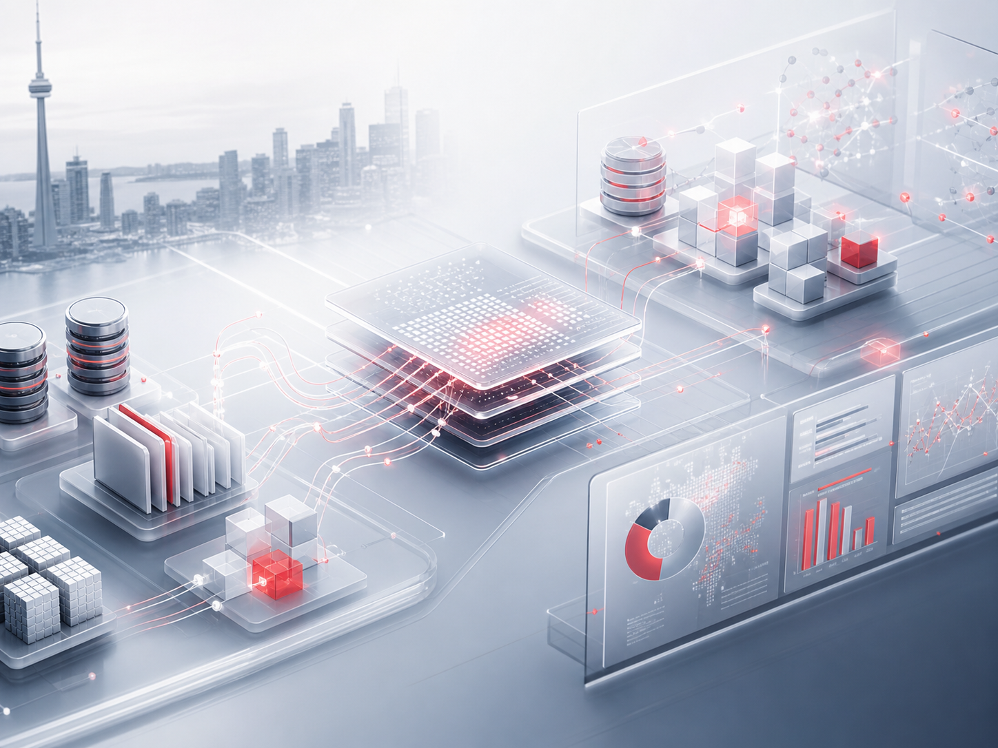 AI-generated data architecture research visual