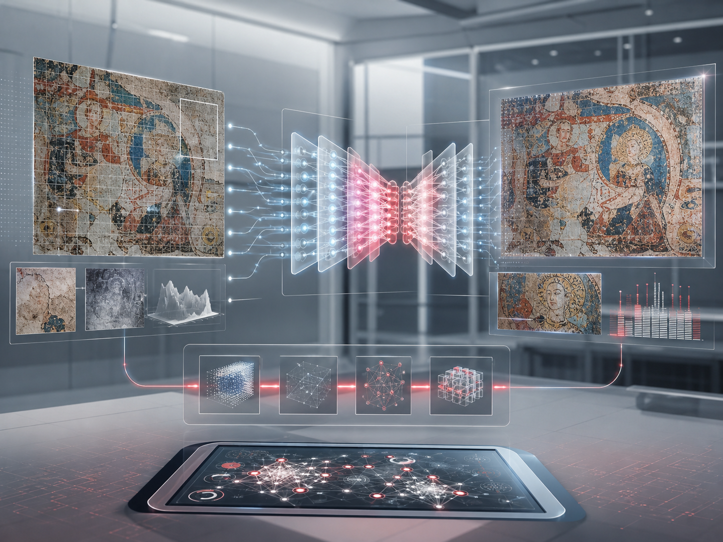 AI-generated deep learning research visual